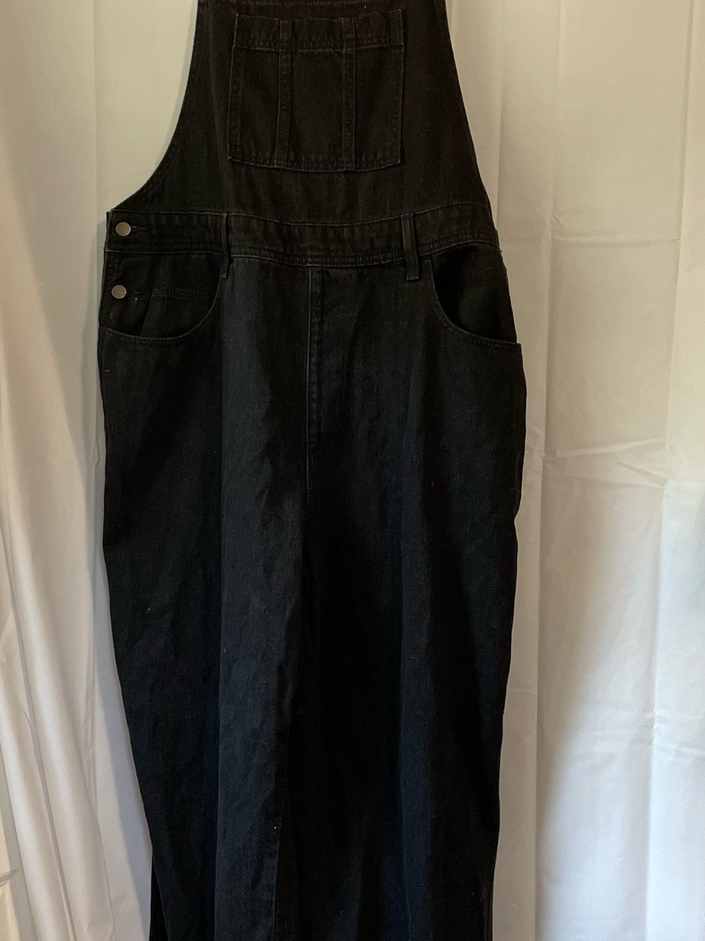 Universal Thread Black Denim Overall Jumpsuit